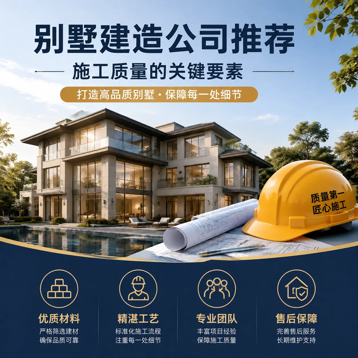 别墅建造公司推荐： 云岩 施工质量的关键要素