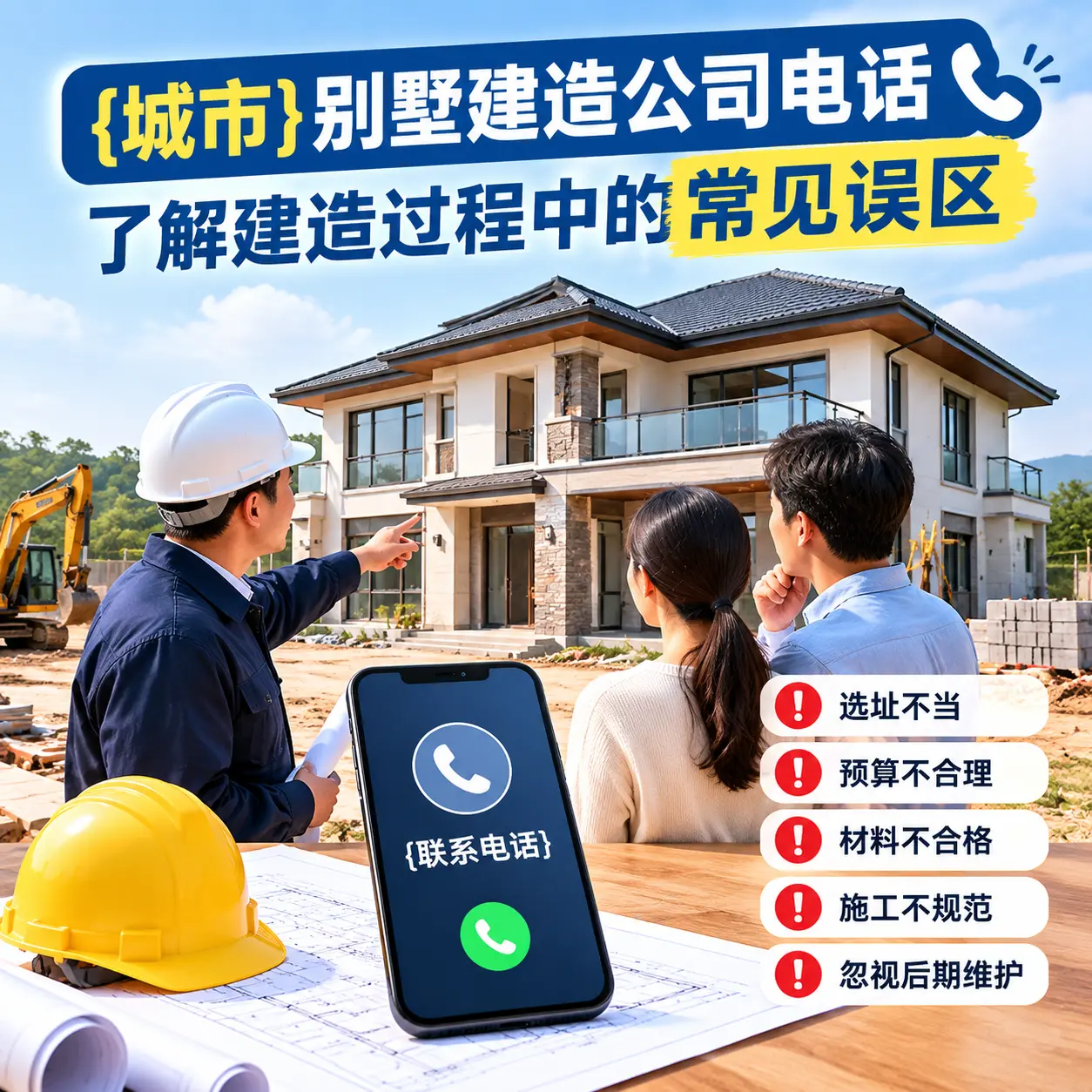 云岩别墅建造公司电话，了解建造过程中的常见误区