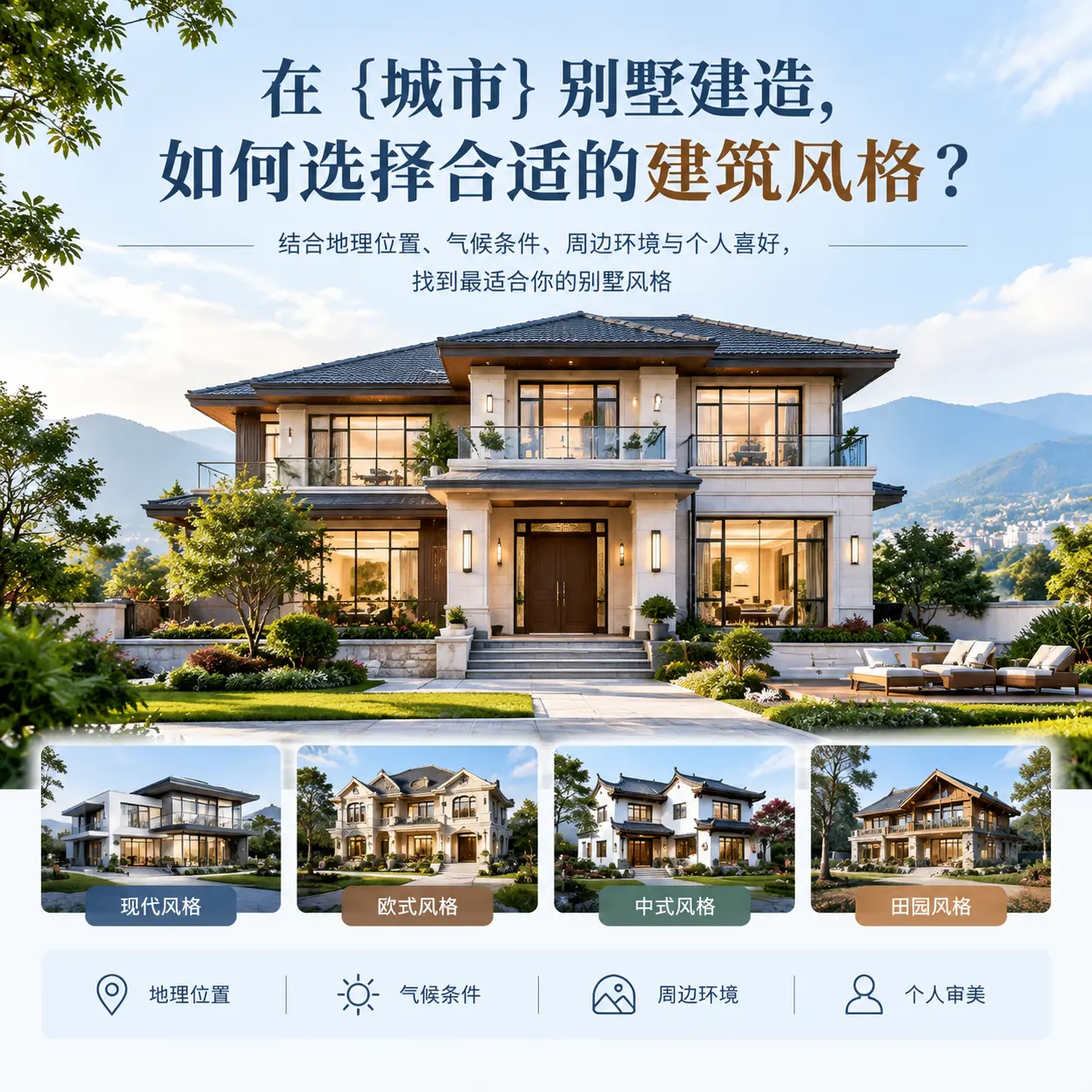 在 云岩 别墅建造，如何选择合适的建筑风格？