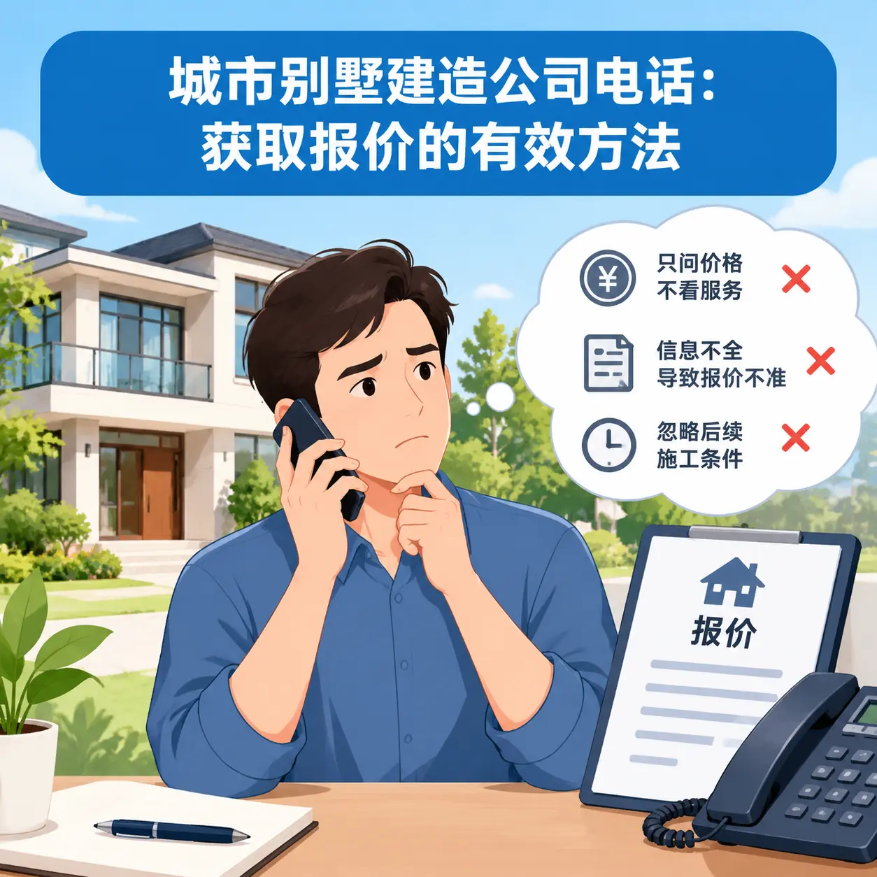 云岩别墅建造公司电话：获取报价的有效方法